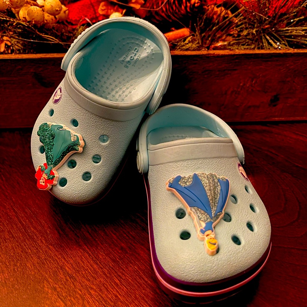 Kids Crocs iconic comfort ice blue size c4